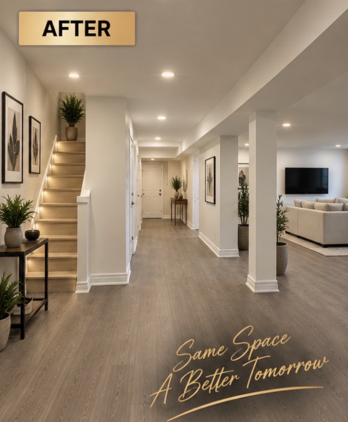 Basement after renovation