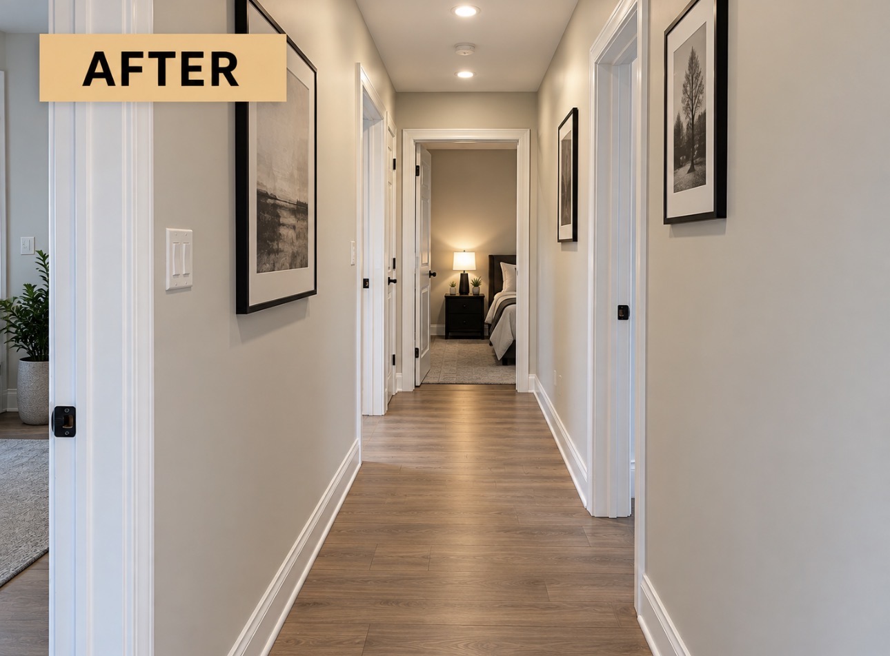Hallway renovation — After renovation